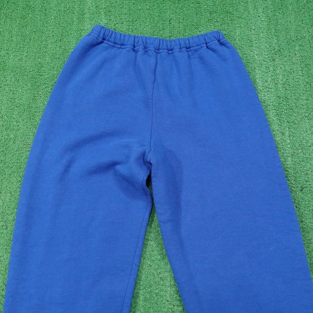 Vintage Russell Athletic Pants S Blue Fleece Sweatpants Elastic Made USA 90s - Picture 7 of 10
